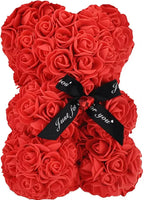 Wholesale Artificial Rose Bear with Handmade Eternal Flower Teddy Bear for Valentine's Day Mother's Day Gift with Box