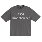 Custom Logo Heavyweight Oversized Cotton T-Shirt (250 GSM, Drop Shoulder)