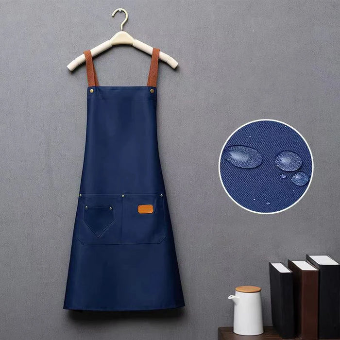 Custom Polyester Kitchen Apron with Pockets for Cooking, Baking, Cafés and Everyday Work