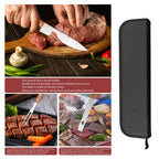 4 Pieces OEM Engraved Soild Wooden Handle Barbeque Grill Tool Barbecue Accessories Set BBQ Accessories With Portable Bag