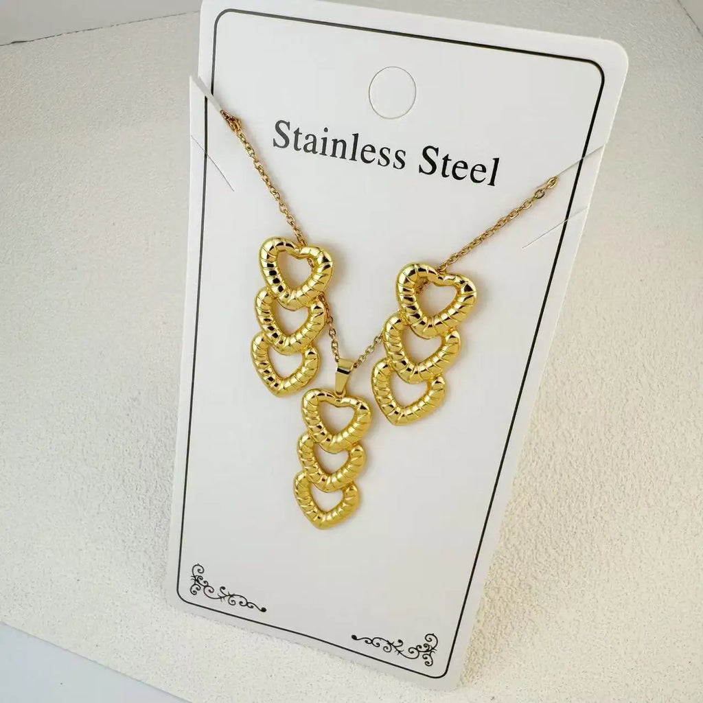 Custom 18K Gold Plated Stainless Steel Jewelry Set | MOQ 2