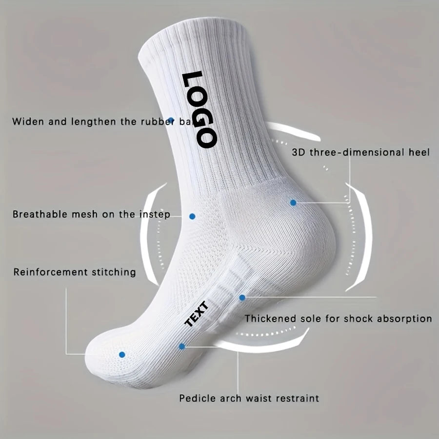 Custom Sports Socks with Logo | Running Basketball Crew Sock MOQ 50