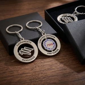 Custom Metal Keychains with Logo | 2-Piece MOQ | Gold Plating