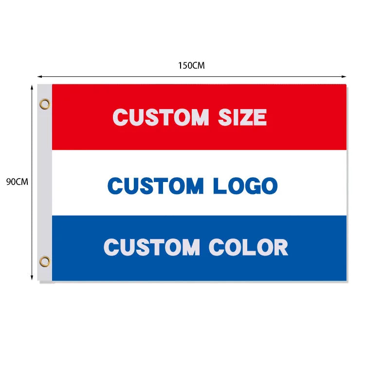 Wholesale Custom 3x5ft Flags | Polyester National Flags | 2 MOQ | Pantone Printing