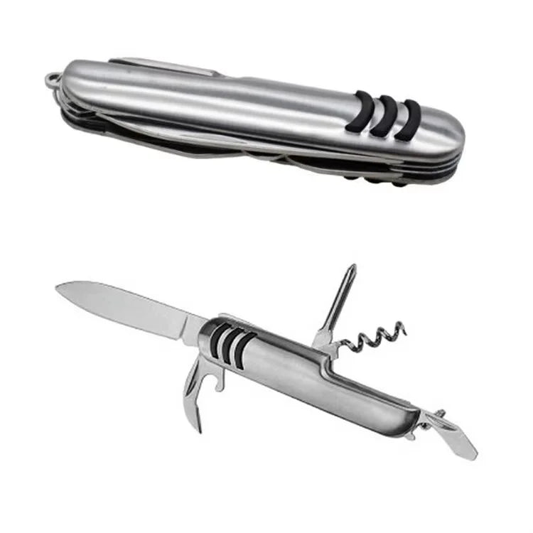 Custom 5-in-1 Stainless Steel Pocket Knife with Logo | MOQ 500