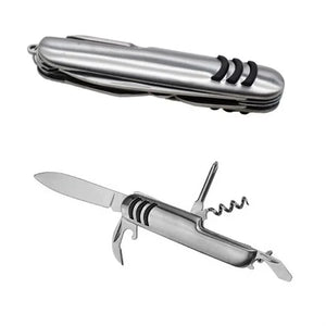 Custom 5-in-1 Stainless Steel Pocket Knife with Logo | MOQ 500