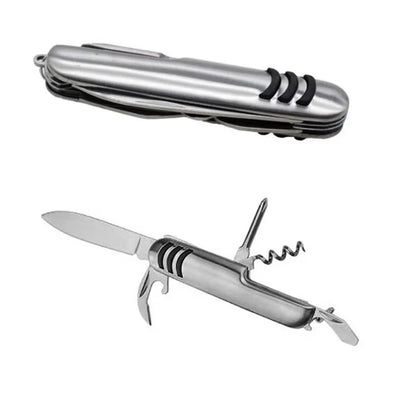 Custom 5-in-1 Stainless Steel Pocket Knife with Logo | MOQ 500
