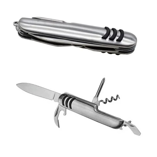 Custom 5-in-1 Stainless Steel Pocket Knife with Logo | MOQ 500