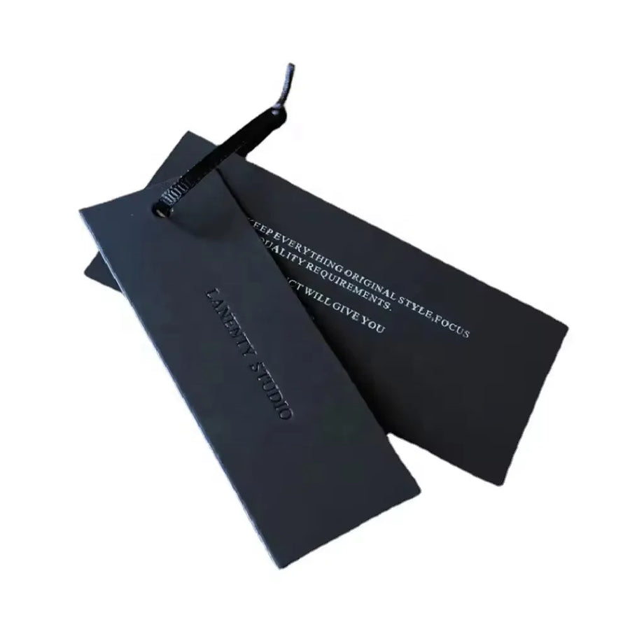 Wholesale Custom Logo Soft Touch Paper Hang Tags – Custom Logo, 800gsm, Velvet Finish
