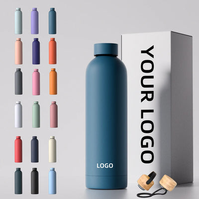 Custom logo 500ml Double Wall Stainless Steel Water Bottle for Travel, Office & Daily Use