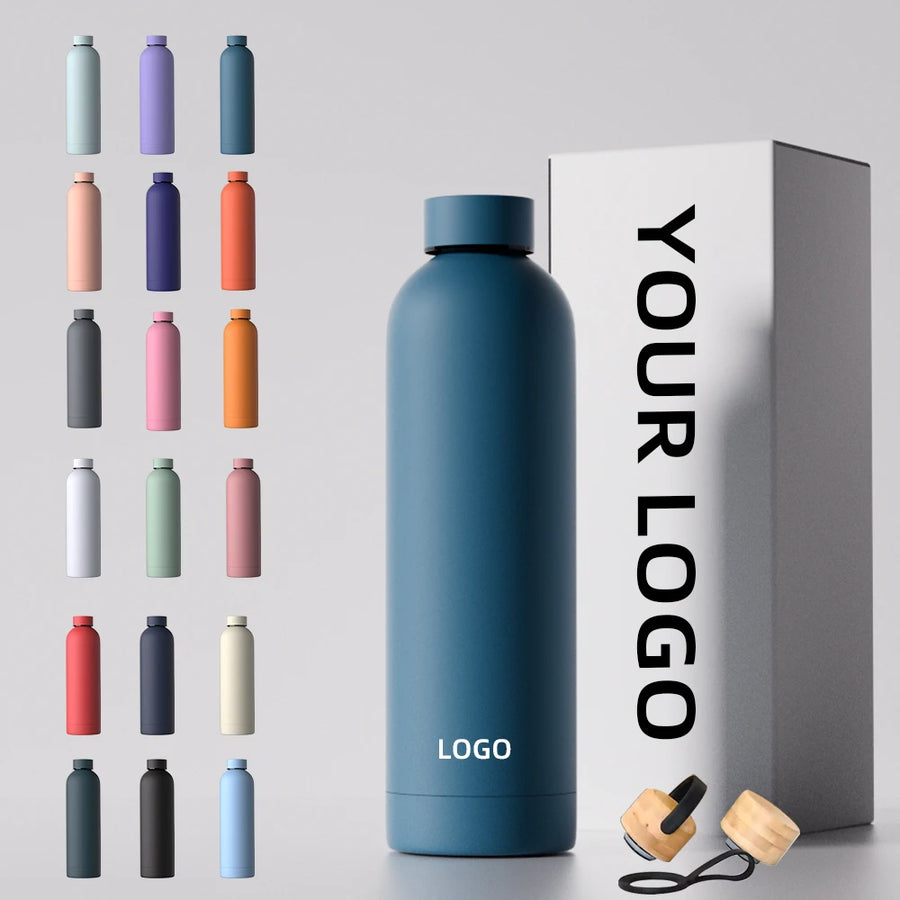 Custom logo 500ml Double Wall Stainless Steel Water Bottle for Travel, Office & Daily Use
