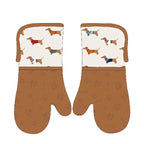 Printed Oven Mitts | Cotton Silicone Heat Resistant Gloves