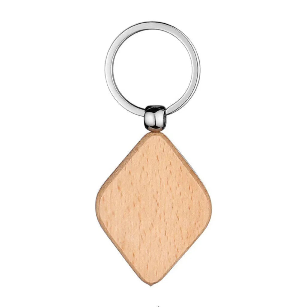 Custom Solid Wood Keychains | Laser Engraved Logo | 1,000-Piece MOQ | Promotional & Hospitality