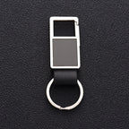 High-End Metal Keychain | Zinc Alloy | Leather Accent | Custom Logo | 1 MOQ | SGS Certified