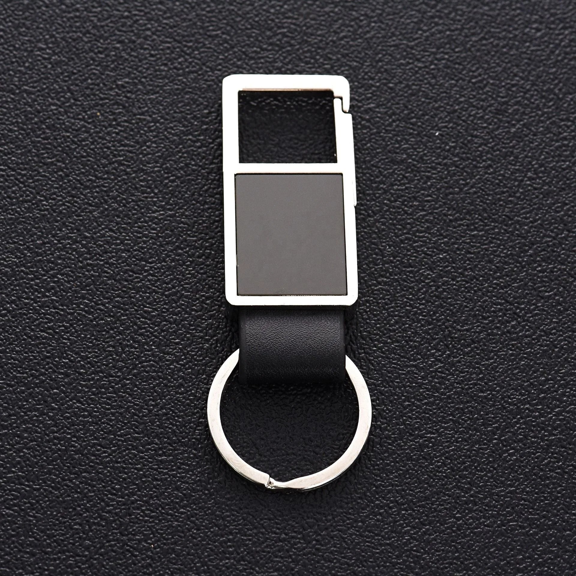 High-End Metal Keychain | Zinc Alloy | Leather Accent | Custom Logo | 1 MOQ | SGS Certified