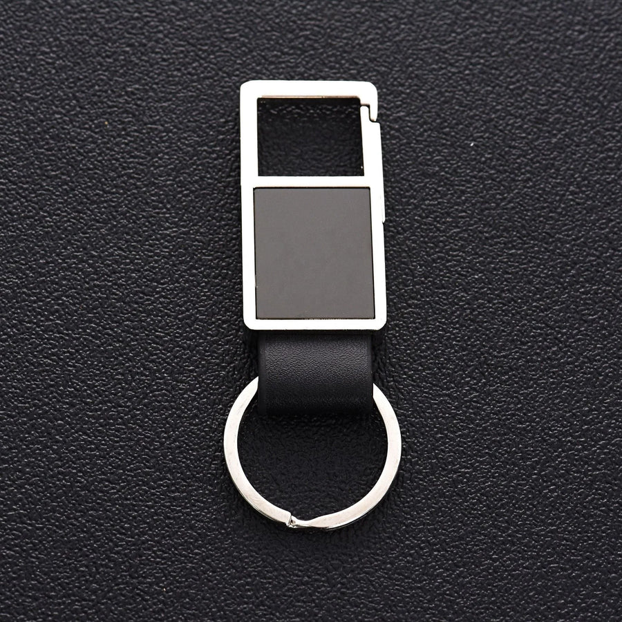 High-End Metal Keychain | Zinc Alloy | Leather Accent | Custom Logo | 1 MOQ | SGS Certified