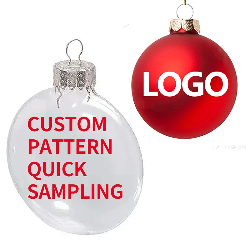 Custom Glass Christmas Ornaments | Silk Screen Printed Baubles | Bulk Holiday Gifts