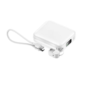 Custom Logo Mini Power Bank with Strap and Display Screen