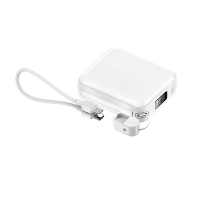 Custom Logo Mini Power Bank with Strap and Display Screen