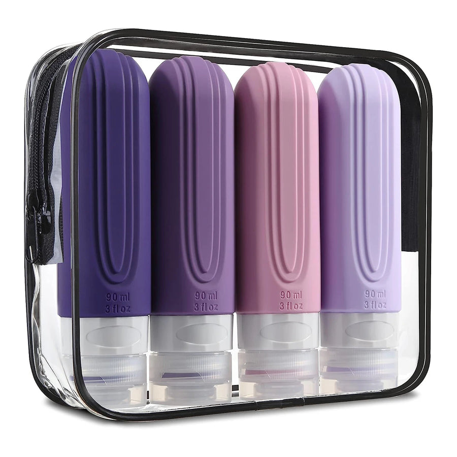 90ml Silicone Travel Bottles | TSA-Approved Leak-Proof Set