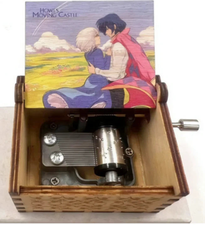 Wooden Hand-Cranked Music Box | Howl's Moving Castle | 10 MOQ | Custom