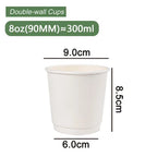 8oz Custom Printed Double Wall Paper Coffee Cups with Lids | MOQ 5000