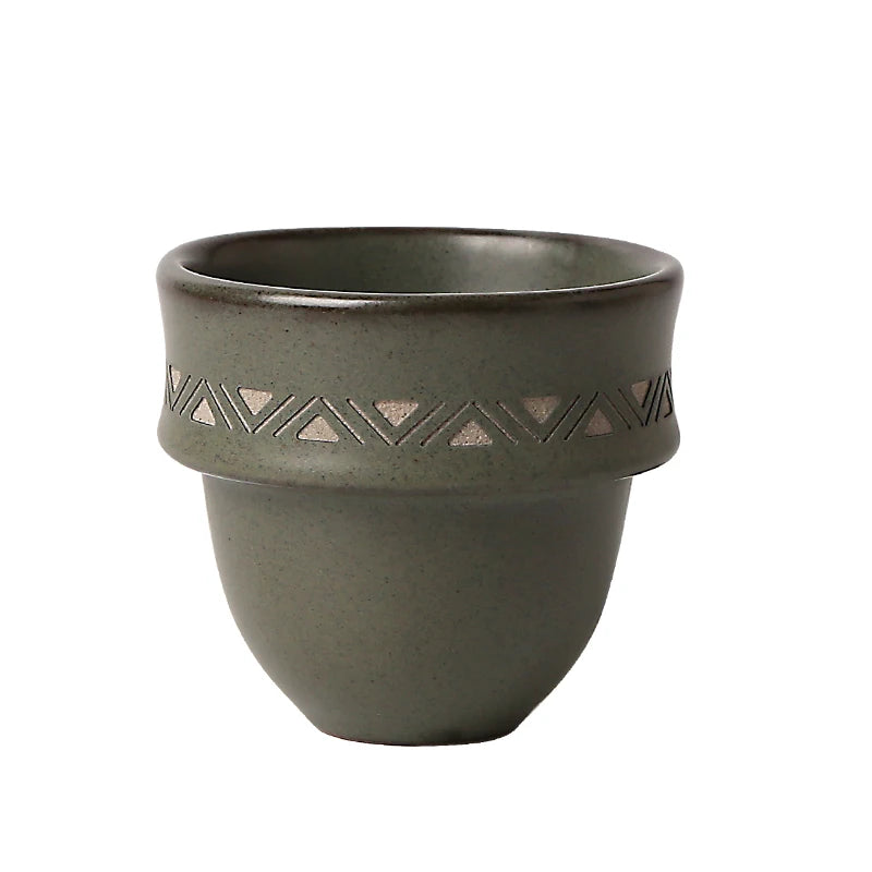 Handmade Arabic Coffee Cups: 1,000 MOQ, 80ml, Stackable | Lead-Free Stoneware Middle Eastern Style