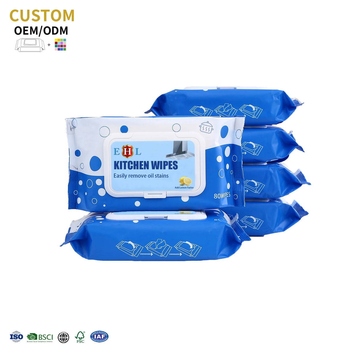 Custom Household Cleaning Wet Wipes | OEM ODM MOQ 5000 Bags