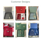 Custom Leather Notebook Set with Logo | 50-Set MOQ | $0.30/Logo