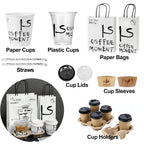 8oz Custom Printed Double Wall Paper Coffee Cups with Lids | MOQ 5000
