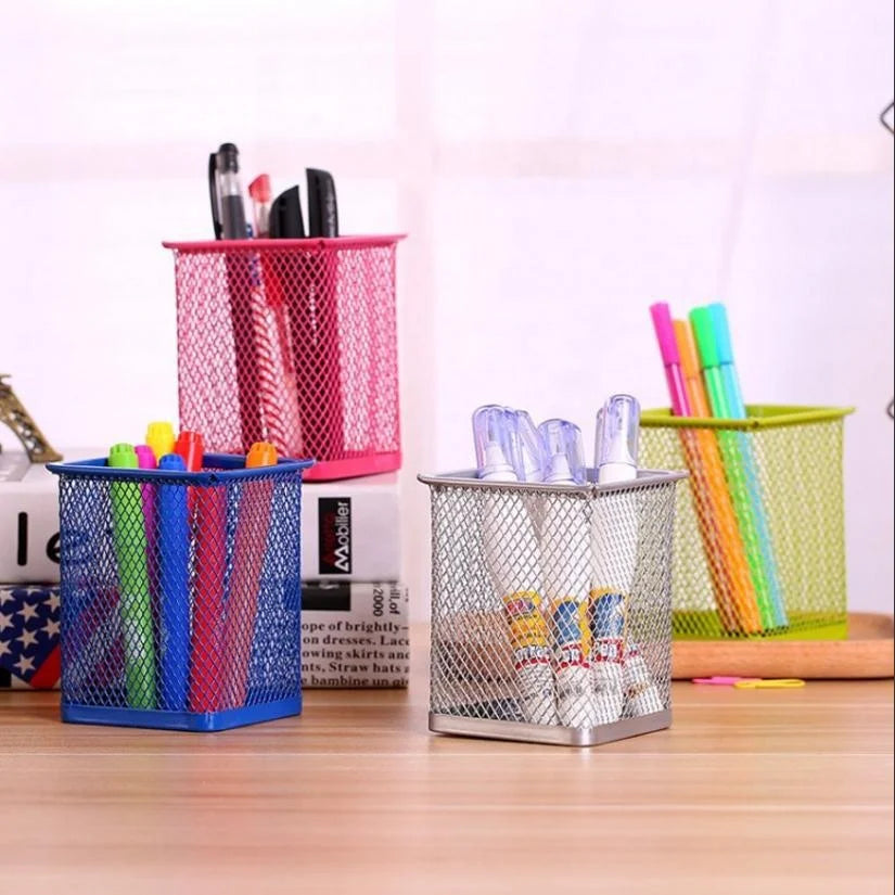 Custom ABS Square Pen Holder 7.5x7.5x9.5cm | Desk Organizer | Bulk Logo
