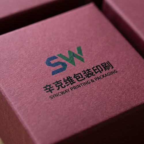 Bespoke Logo Bespoke Maroon Matte Textured Paper Box: Folding Snap-in Rigid Box with Magnetic Closure