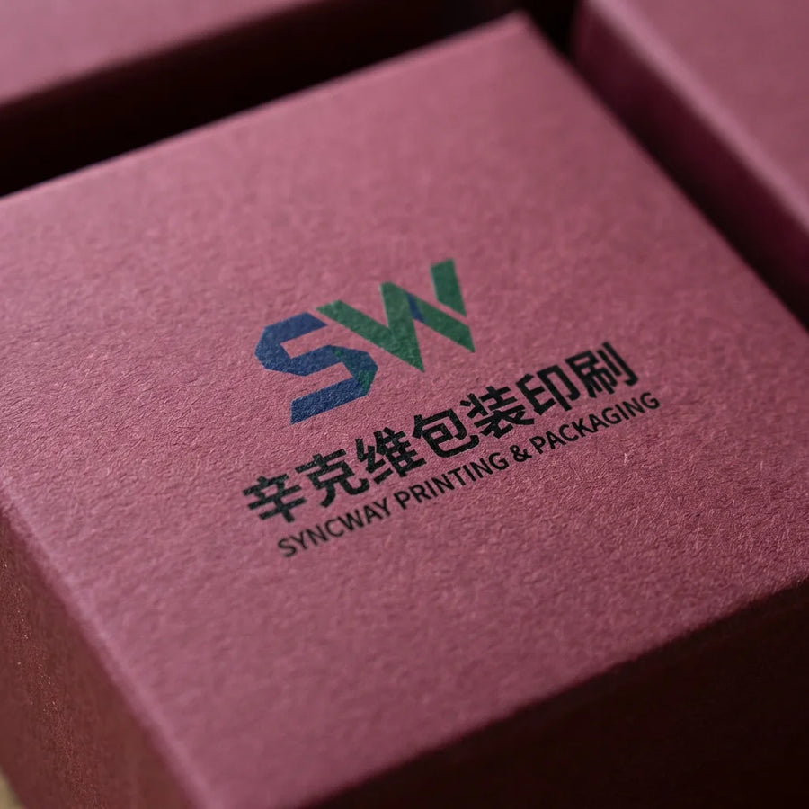 Bespoke Logo Bespoke Maroon Matte Textured Paper Box: Folding Snap-in Rigid Box with Magnetic Closure