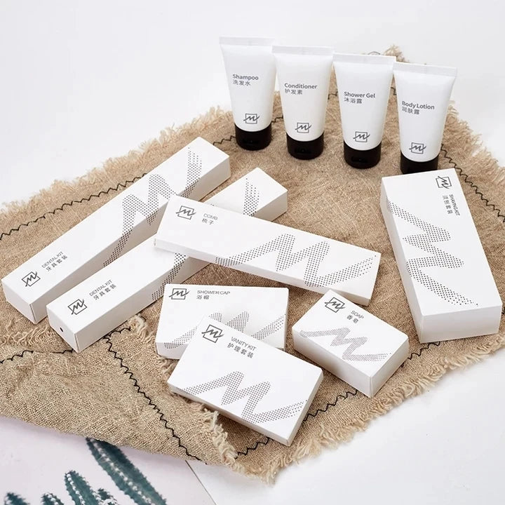 Custom Hotel Amenities Set — GMPC, ISO 22716, 3,000 MOQ