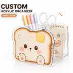 Custom Acrylic Desk Organizer with Logo | 10 MOQ, UV Printing, Custom Shapes