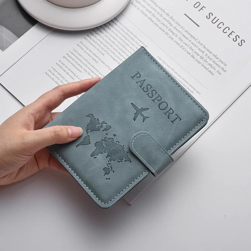 Custom PU Leather Passport Wallet: RFID Blocking, Embossed Logo, Zipper Closure for Travel