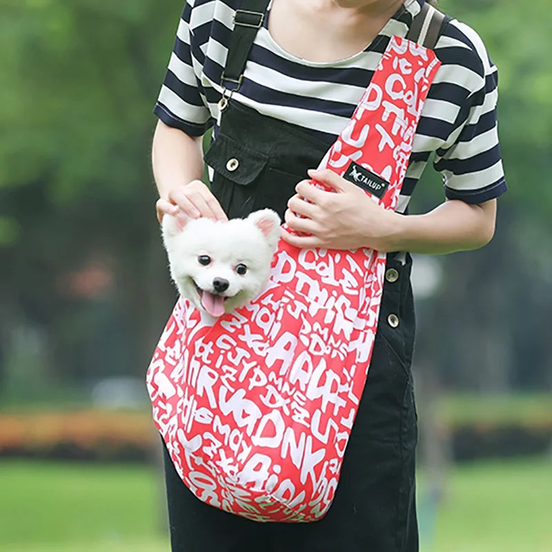 Custom Logo Dog Carrier Bag | Adjustable Pet Sling MOQ 300