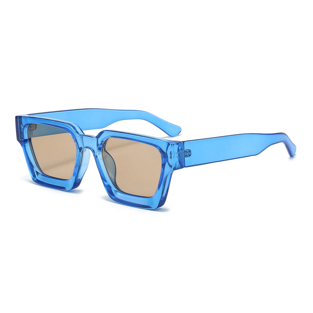 Custom Logo UV400 Rectangle Sunglasses | PC Frame 100 MOQ Private Label