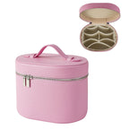 PU Leather Travel Makeup Bag | Custom Logo | 50 MOQ | Double Zipper