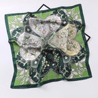 Square Silk Scarf | Digital Print | Custom Logo | 100 MOQ | Women's Fashion