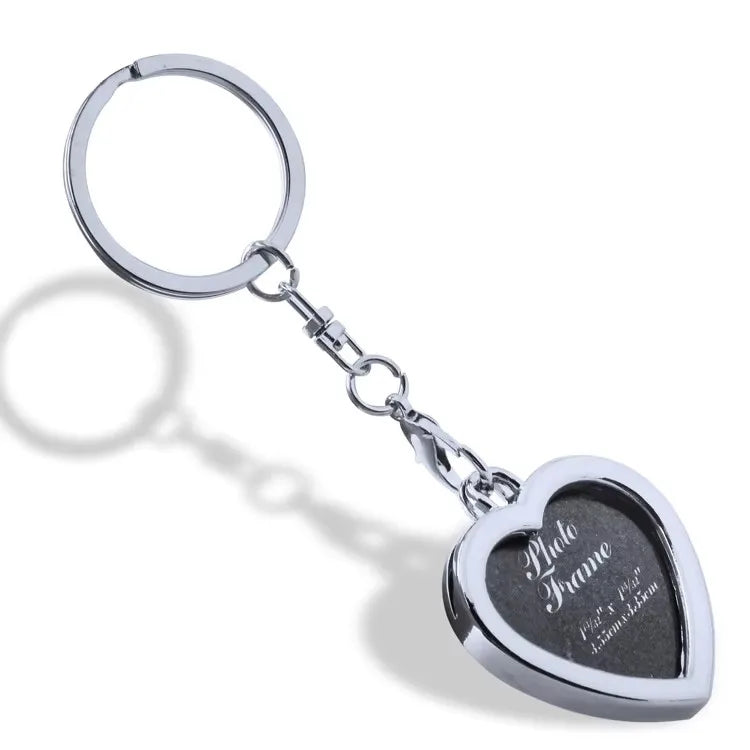 Custom Zinc Alloy Photo Keychain 100pcs MOQ | Silk Screen 7 Colors | Interchangeable Picture Frame