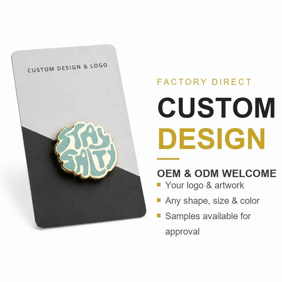Custom Enamel Pin Backing Cards | MOQ 100 Pcs