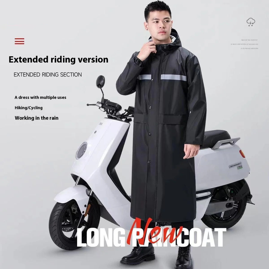 Custom Reflective Motorcycle Raincoat | 500 Pcs MOQ Heavy-Duty Oxford Cloth