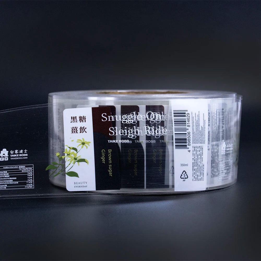 Transparent PVC Bottle Labels — ISO9001, 100 Pcs MOQ, Waterproof