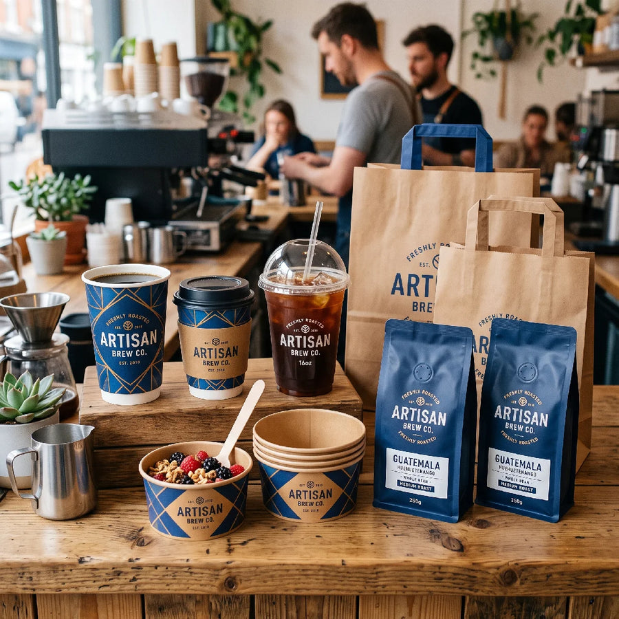 Custom Disposable Coffee Paper Cups 4oz–22oz | MOQ 1,000