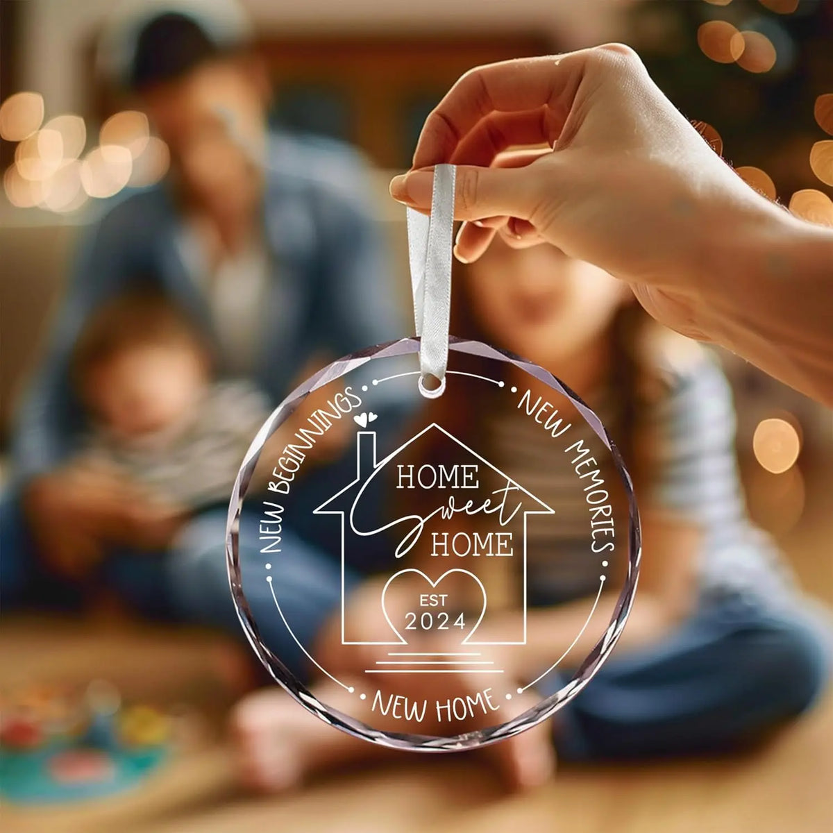 Custom Crystal Christmas Ornament with Logo | MOQ 50 Pcs