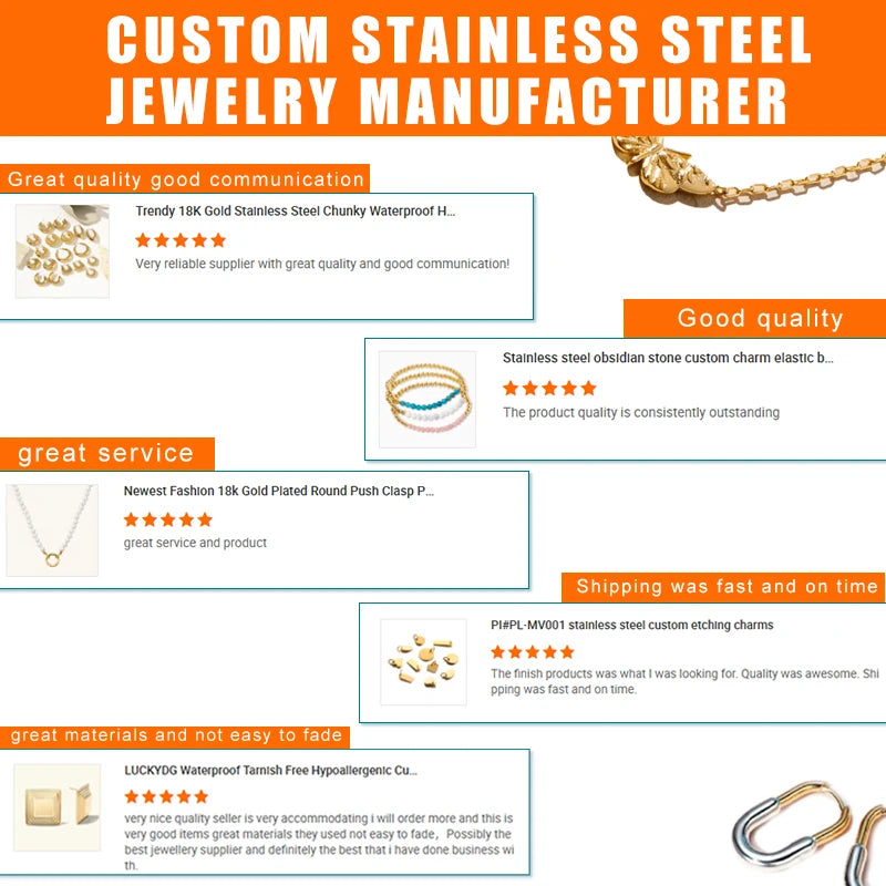 Custom 18K Gold Plated Jewelry | 925 Silver/Stainless Steel | MOQ 50
