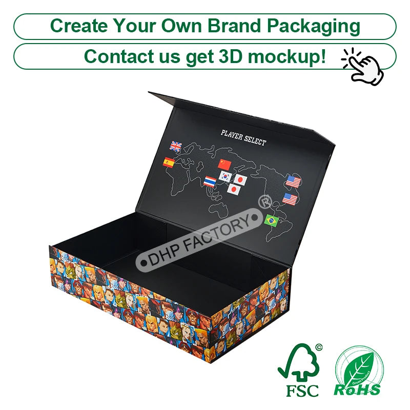 Custom Rigid Magnetic Box with Matte Black Finish | Luxury Packaging OEM Wholesale