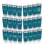 20oz Powder Coated Stainless Steel Tumbler with Lid and Straw Hole for Coffee, Travel and Laser Engraving