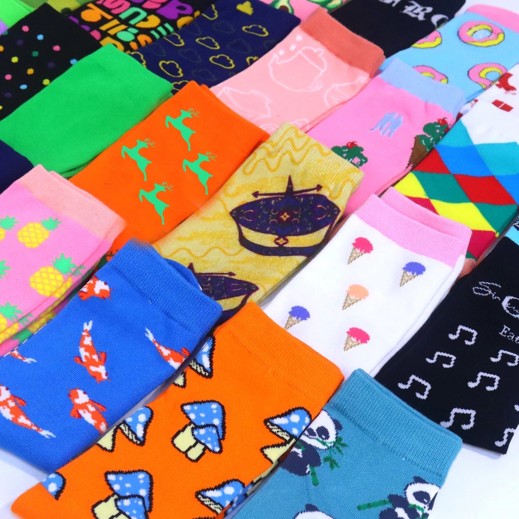 Custom 100% Cotton Crew Socks | Sublimation Printing | 50 Pairs MOQ | Bulk Corporate Gifts